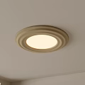Round Modern Beige Ceiling Light With Textured Edge And Warm Glow For Home Interior 3d model