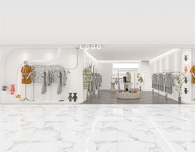 Modern Clothing Store 3d model