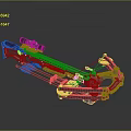 Modern Tactical Crossbow With Detailed Metallic Components Scope And Red Accents 3d model