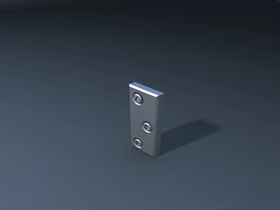 Public Facility Structural Metal Connector With Three Screw Holes And Durable Design 3d model