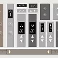 Modern elevator switch elevator switch elevator button call button elevator button floor display 3d model