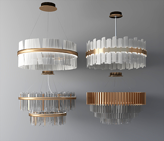 Light Luxury Crystal Chandelier 3d model