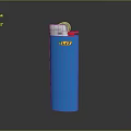 Blue Cylindrical Object With Silver Red Top And Yellow LIFT Logo