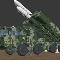 Military Functional Vehicle with Camouflage Paint And Multi Wheeled Launching Missile System