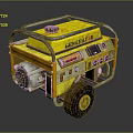 Yellow Generac Portable Heavy Duty Generator Equipment With Wheels And Control Panel