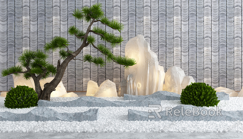 New Chinese Gardening Sits Landscape model