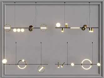 Modern chandelier 3d model