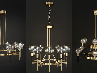 Light Luxury Chandelier 3d model