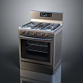Stainless Steel Gas Stove Oven With Modern Design Digital Display And Glass Door