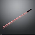 Bright Illuminated LED Light Stick With White Red Glow And Black Top