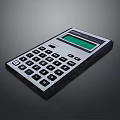 Classic Digital Calculator With Black White Design And Functional Buttons 3d model