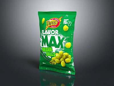 TATAELA FLAVOR MAX Masala Takes Spicy Green Snack With Crunchy Tasty Flavor Pack 3d model