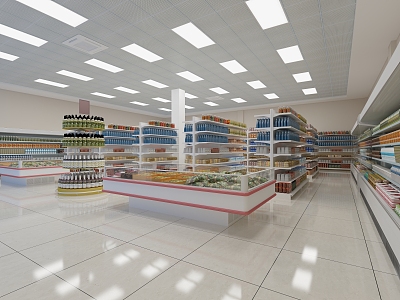 Supermarket Department Store Retail Store 24 Hours Supermarket 3d model