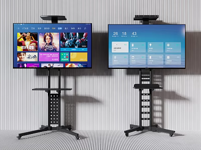 Iron Art TV Stand Modern Design Sturdy Structure for Home Entertainment 3d model