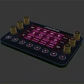 Launchpad MIDI Controller With Black Body Pink Square Buttons And Knobs For Music Production