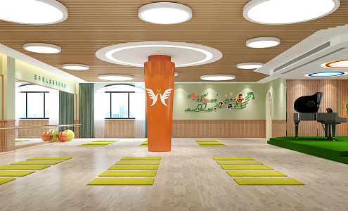 Modern Dance Room Kindergarten Dance Room 3d model