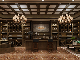 European-style wine cellar 3d model