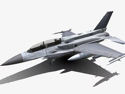 Modern Gray Fighter Jet With Cockpit Mounted Missiles And Aerodynamic Wings 3d model