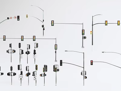 Various Types Of Outdoor Lights Including Street Lamps Garden Lights And Modern Designs 3d model