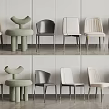 Stylish Modern Dining Chairs With Different Designs And Comfortable Seats For Dining Space 3d model