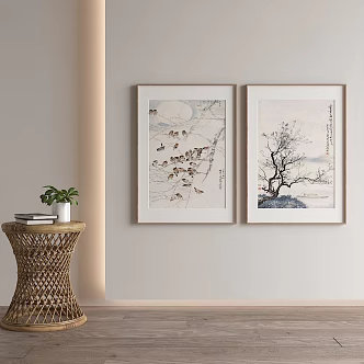 New Chinese Landscape Painting Decorative Painting 3d model