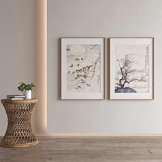 New Chinese Landscape Painting Decorative Painting 3d model