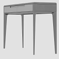 Modern Dressing Table with Slim Black Legs Two Drawers and Minimalist Design