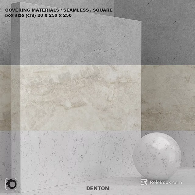 Gray And Beige Tiled Wall With White Sphere Decoration At Bottom 3d model