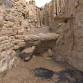 Ancient Cave With Rough Stone Walls And Natural Rock Formations