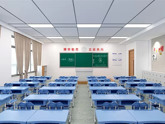 modern classroom 3d model