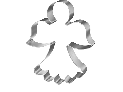 Stainless Steel Gingerbread Man Cookie Cutter Kitchen Tool for Holiday Baking Pastry Shaping 3d model