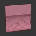 Pink Folded Paper Item with Smooth Surface and Clean Design as Simple Stationery Product