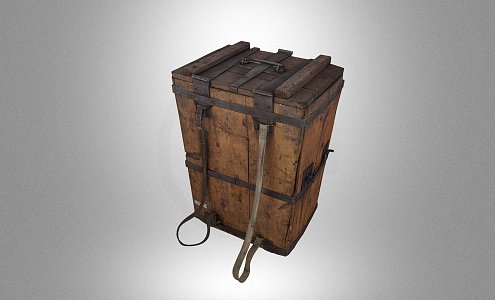 Industrial LOFT Wooden Case Putnia Box Wooden Case 3d model