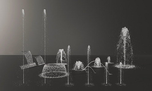 modern fountain 3d model