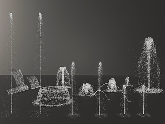 modern fountain 3d model