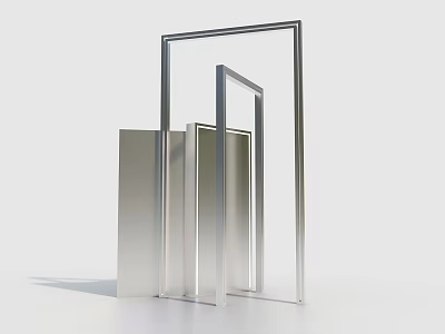 Modern Metal Frame Geometric Structure With Clean Lines And Minimalist Design 3d model