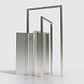 Modern Metal Frame Geometric Structure With Clean Lines And Minimalist Design