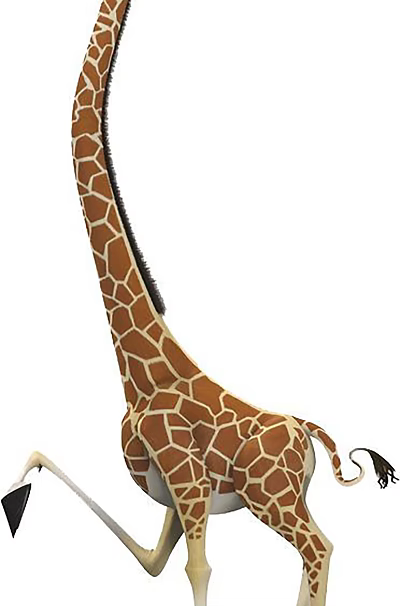 Life Size Giraffe Shaped Art Installation With Brown White Spots And Long Neck Design 3d model