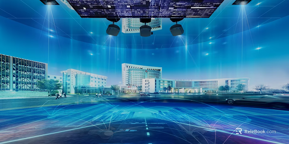 Modern Cultural Center Architectural Design With Digital Technology And Open Environment 3d model 