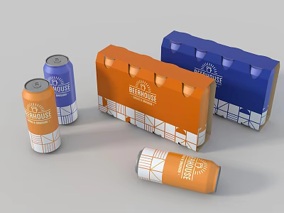 Modern Beer Beer Packaging 3d model Modern Beer Beer Packaging 3d model