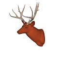 Modern animal wall decoration deer head decoration 3d model