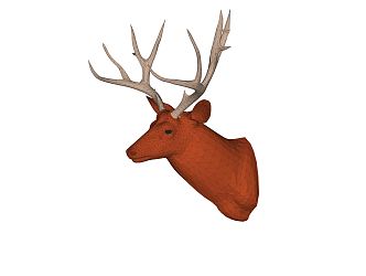 Modern animal wall decoration deer head decoration 3d model