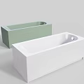 Modern Freestanding Bathtubs Green And White Sleek Design For Bathroom Interior