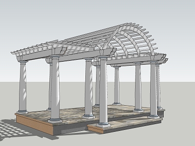 Modern gallery pavilion model