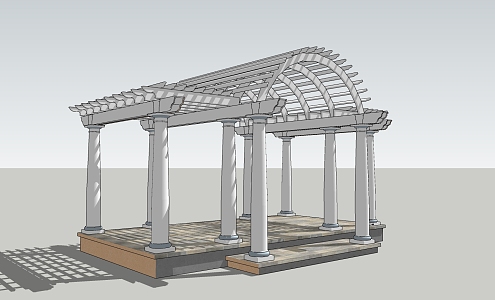 Modern gallery pavilion 3d model