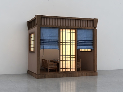 Japanese-style new Chinese-style in-store private room tea room small cubicle partition room model