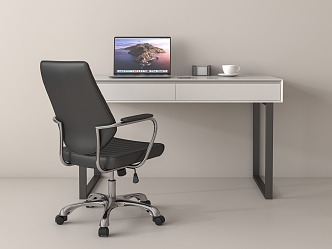 Modern desk chair desk chair combination computer 3d model