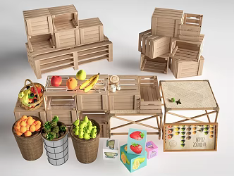 Outdoor Booth Outdoor Furnishings Cultural and Creative Booth Cultural and Creative Exhibition Rack 3d model