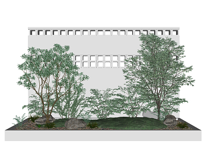 Modern Tree Garden Landscape Plant Heap 3d model