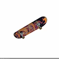 Black Sports Skateboard With Wooden Deck And Four Wheels For Outdoor Use